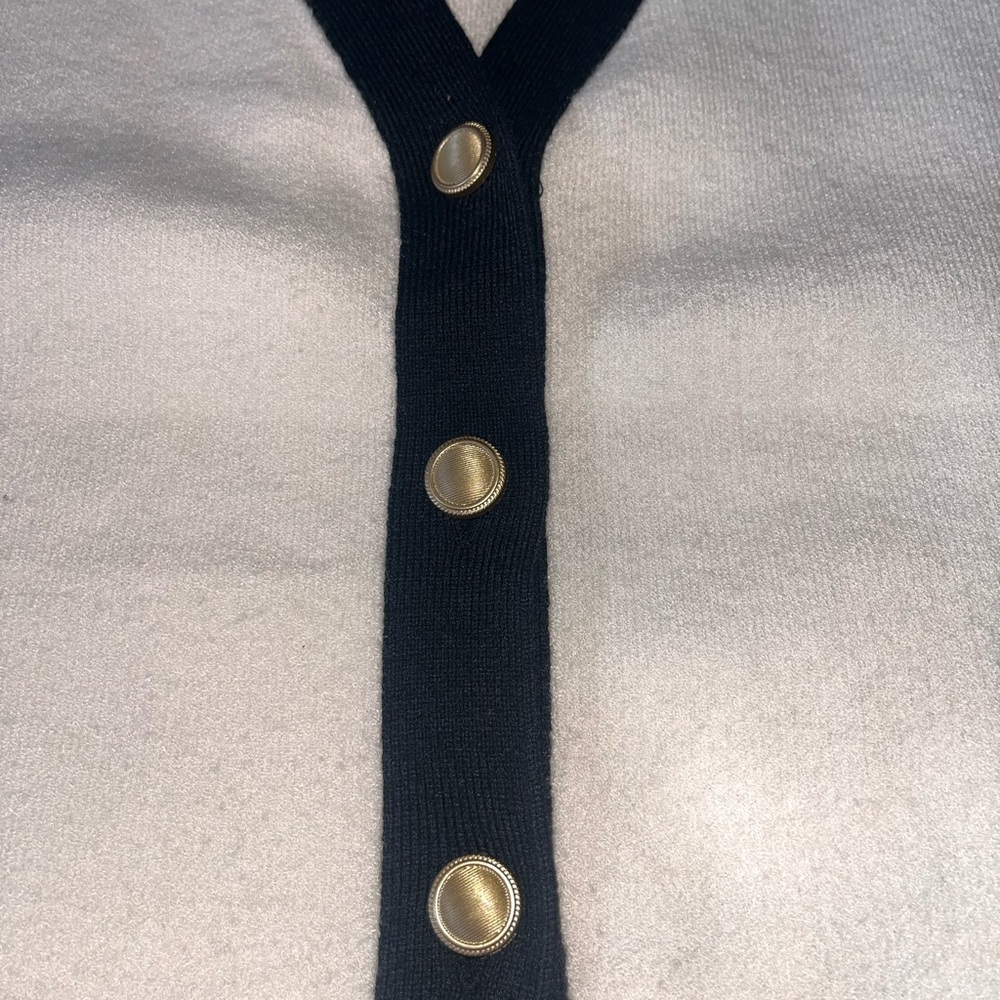 a new day button down Sweater vest cream and Black womens xxl - Picture 3 of 5